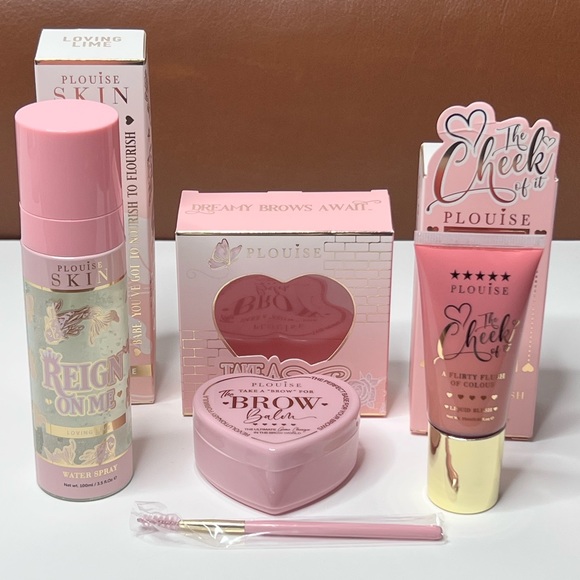 Makeup Plouise Bundle Brow Balm Lime Water Spray Liquid Blush Apricot